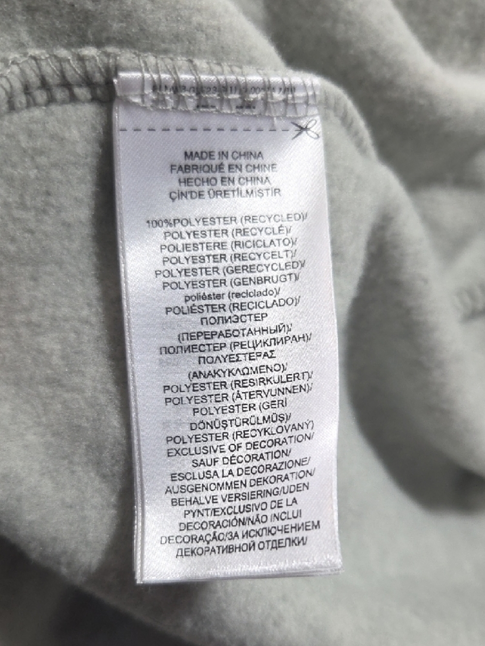Lauren Ralph Lauren  Gray Terry Cloth Robe Long  Embroidered Crest Cozy Fleece - Picture 7 of 10